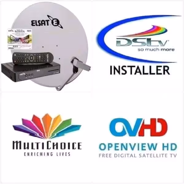 Technician running the DStv Installation Wizard signal check on a decoder in Cape Town